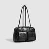 Tote Bag Large Capacity Bag Women'S Shoulder Underarm Bag Oil Wax Leather Bag Double Bag Casual Handbag Bag