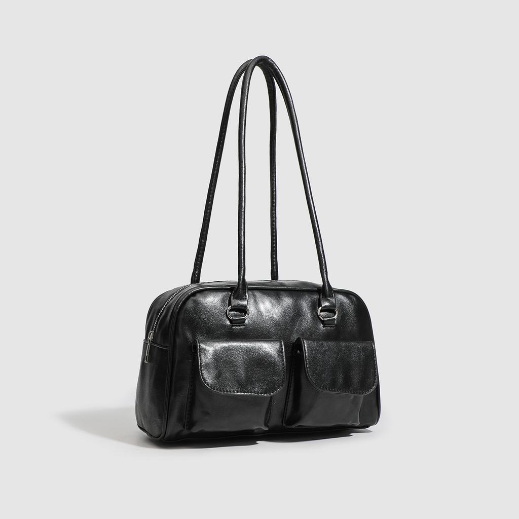 Tote Bag Large Capacity Bag Women'S Shoulder Underarm Bag Oil Wax Leather Bag Double Bag Casual Handbag Bag