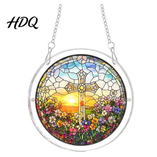 Terrassendekoration Puzzle Acryl Puzzle Sonnenfänger Religiös DIY Sonnenfänger Puzzle Set