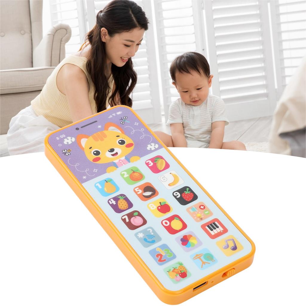 Baby Cell Phone Toy 18 Buttons 6 Modes USB Charging Multifunction Early Education Simulation Phone Toddlers Phone Toys