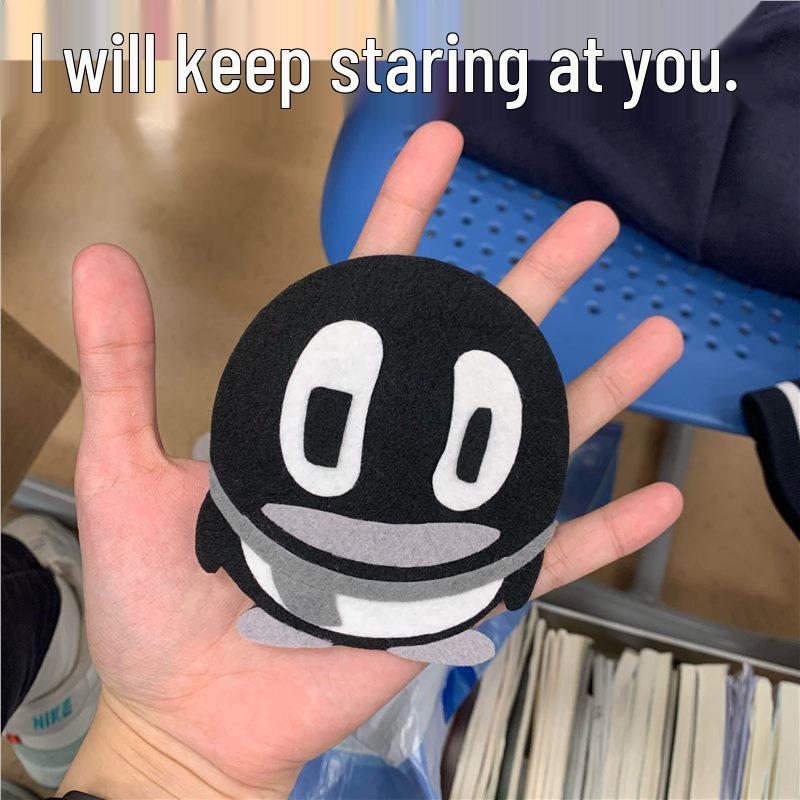 

3D Пингвин Взгляд Нетканый Материал Настольное Украшение - Милый Животный Нишевый Декор 10cm