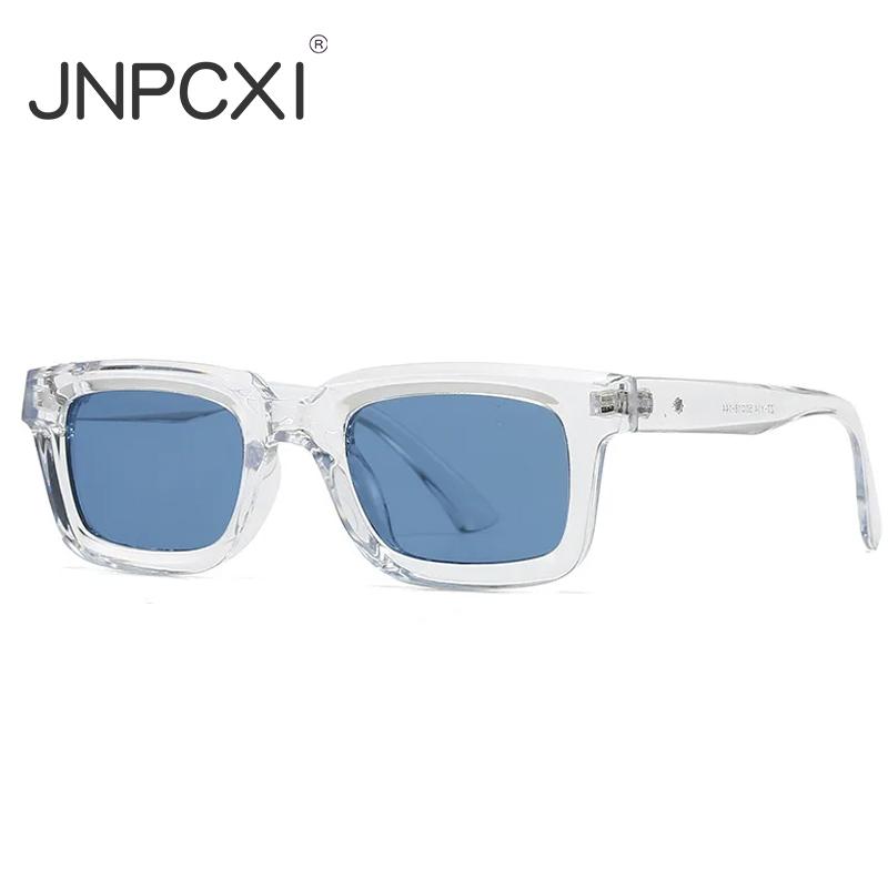  New Square Sunglasses Women Fashion Candy Color Blue Shades UV400 Retro Rivets Men Sun Glasses