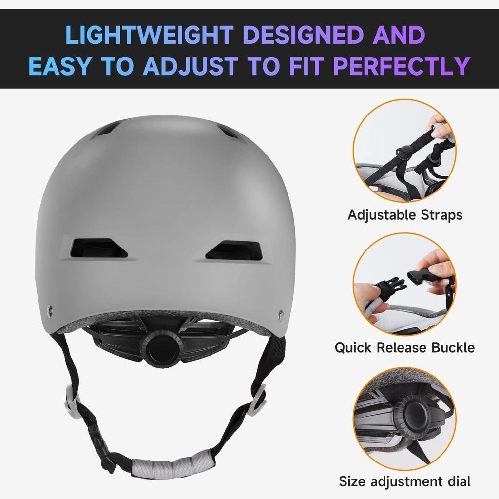Findway Bicycle Helmet for Kids and Bicycle Sports and CE Safety with Two Sets of Protective Helmet for and for and Men Adults, Helmet, CPSC, ASTM,