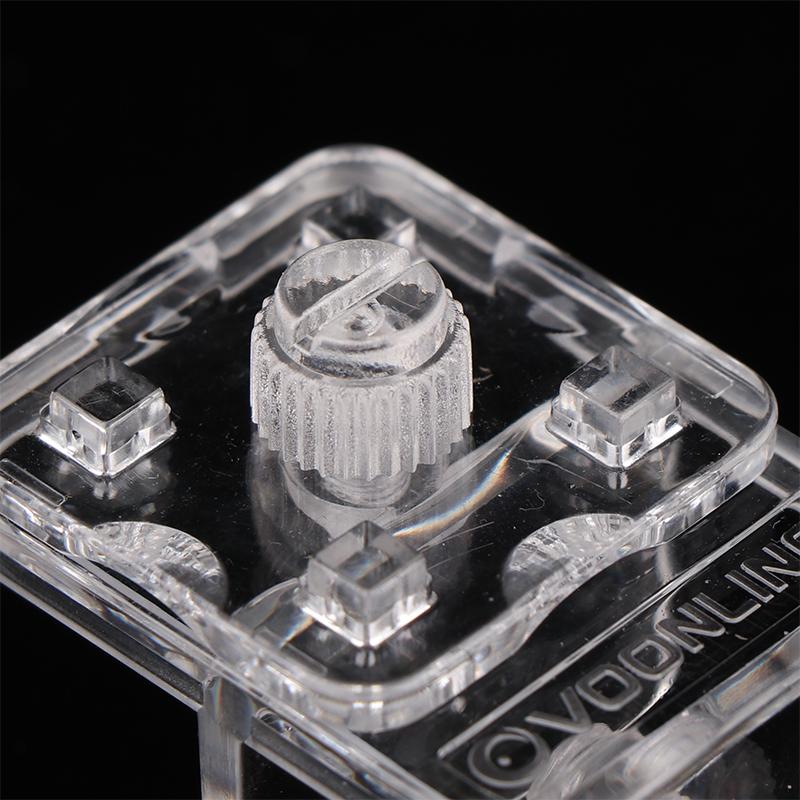 2 Stück Aquarium Schottverschraubung Anti-Sprungnetz Klemme Acryl Transparent Fixierklemme Aquarium Abdeckungsklemmen Aquarienzubehör