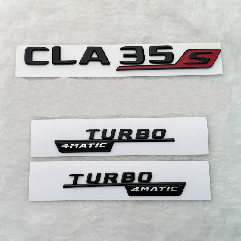 Letras 3D CLA 45 S ABS emblema TURBO 4matic para Mercedes Benz AMG guardabarros de coche maletero C117 C118 CLA45S pegatina acceRR1