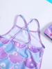 Exclusive Mermaid Print Halter Swimsuit for Baby Girls