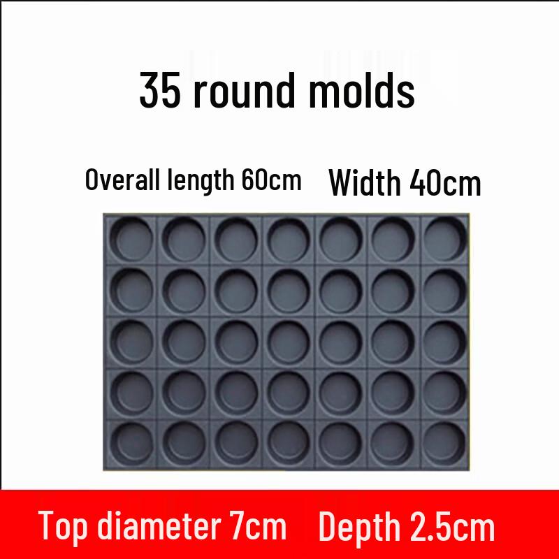 Non-stick 40-Cavity Round Cake Baking Mold