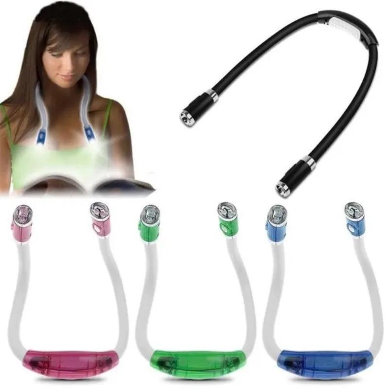 Book Light Led Neck Hug Reading Lamp Flexible Handsfree Novelty Led Night Light Flashlight Indoor Outdoor Camping Light