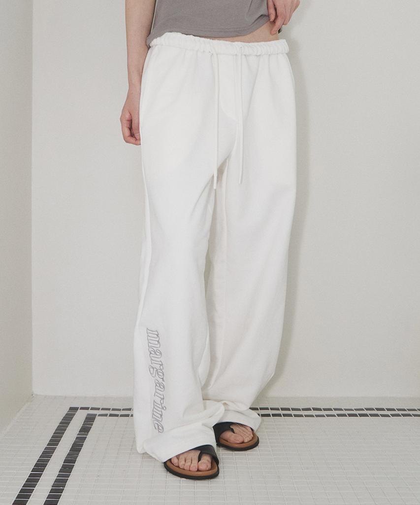 Seuteulaipeumagalin Margarine Logo Wide Sweatpants White