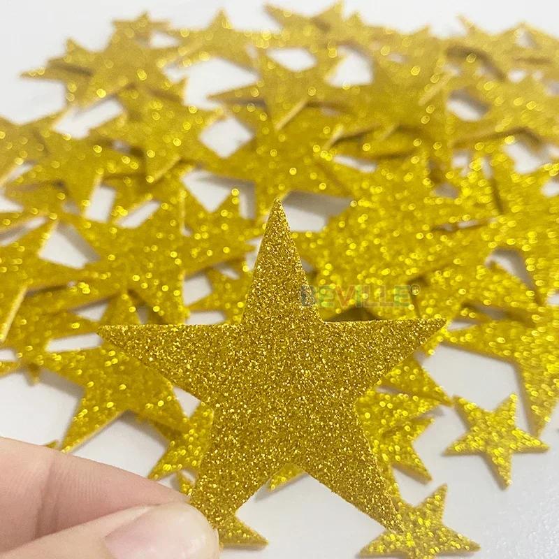 70pcs Star Stickers Glitter Foam Stickers Glitter Stars Reward Sticker for Kids Crafts Scrapbooking Wall Decor Laptop Skateboard