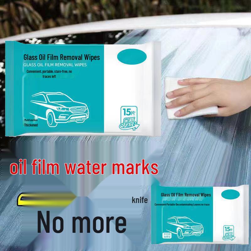Streak-Free Glass Cleaner Wipes: Degreaser & Oil Film Remover for Car Windows