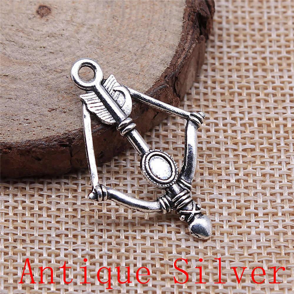 Bow Arrow Shaped Charms Pendant For Bracelet Necklace Jewelry Making Craft Findings