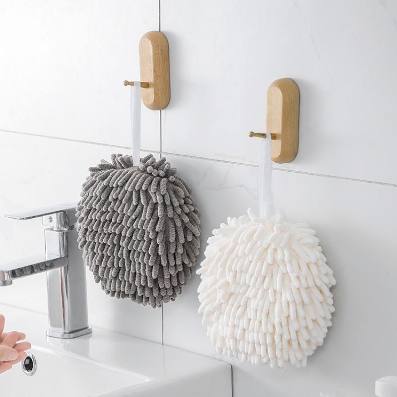 17x17cm Soft Snow Neil Rubbing Handball Hanging Type Absorbent Quick Drying Towels Kitchen and Bathroom Hanging Ring Type Ultra-fine Fiber Towel Ball