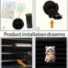 Cute cat acrylic car aromatherapy, long-lasting fragrance, vent clip, decorative and aromatherapy