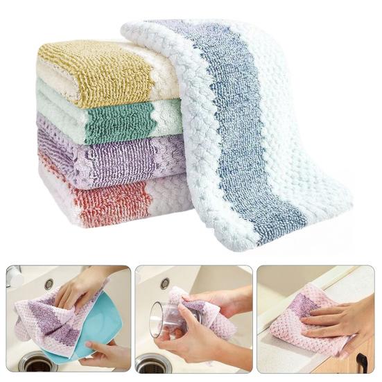 1/5/10 Stück/Set Küchentücher Super Weich Saugfähig Korallenvlies Handtücher Zufällige Farben Sanfte Mikrofaser Lappen