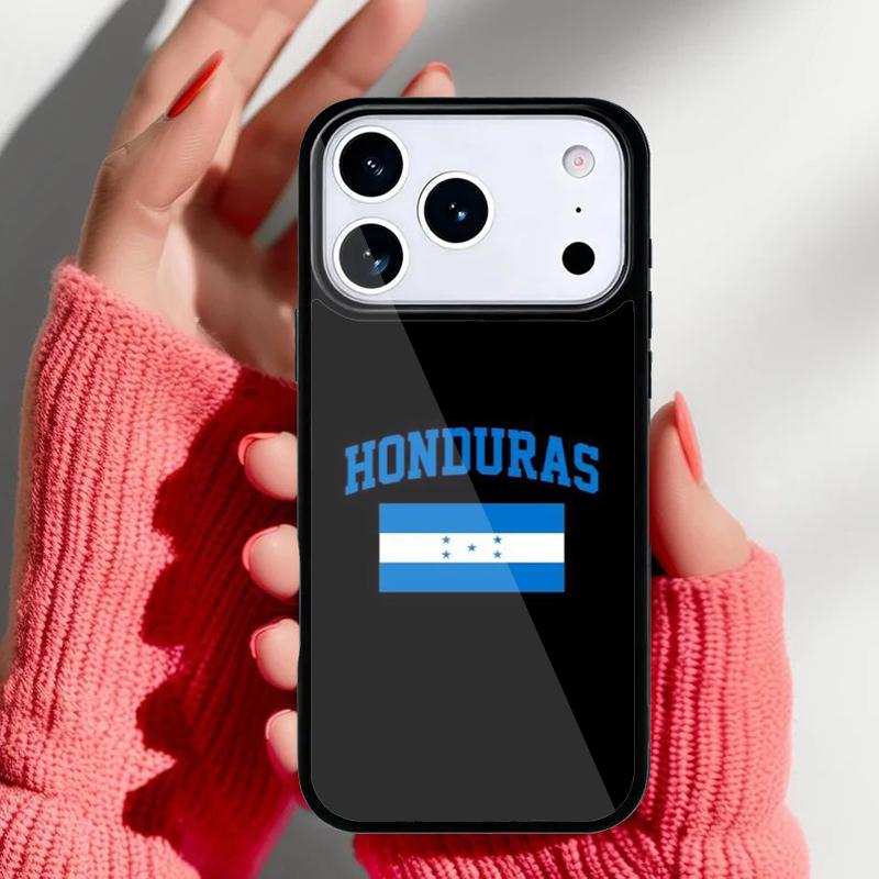 Honduras Flag Soft Phone Case for iPhone 17 16 15 14 13 Pro Max Back Cover for 12 11 Pro Coque