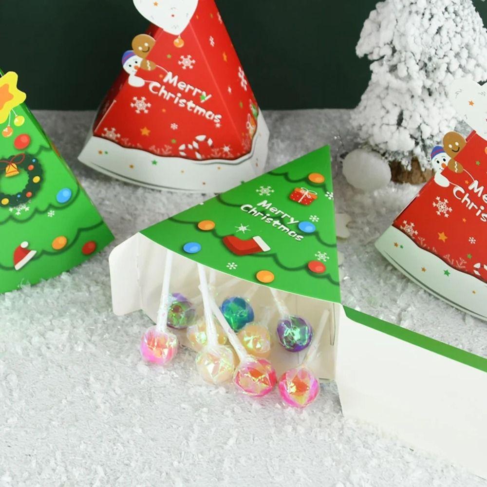 10pcs Exquisite Christmas Gift Candy Boxes Cute Storage Box Xmas Eve Packaging Bag  Holiday