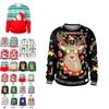 Hässlicher Weihnachts-Weihnachtspullover in Premiumqualität mit Weihnachtsmann und Elf für winterliche Wärme