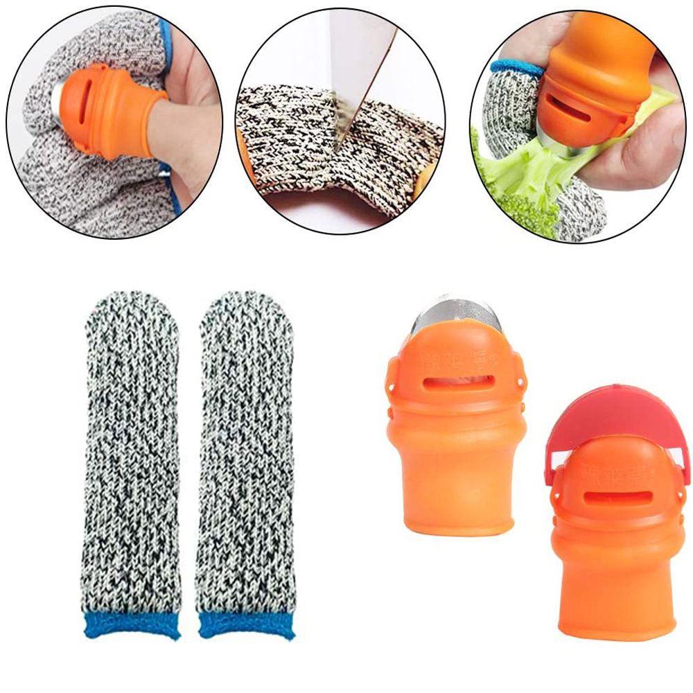 Utensile da cucina per raccogliere Fagiolo Raccoglitore Protezioni per le dita Taglia pollice Manicotto per dita resistente al taglio