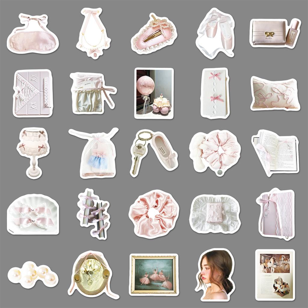 100 Ballet Ins Style Graffiti Stickers Personalized Small and Fresh Korean Guka Decorative Water Cup Computer Stickers
