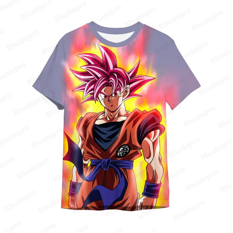 T-shirt Men Men's Children's Tops Dragon Ball New Shirts Fashion Summer Hip Hop Clothing Streetwear Goku Short Sleeve Y2k