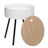 Shiro round bedside table, white