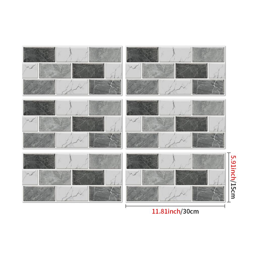 25Stlye Marble Simulated Brick Pattern Wall Sticker Self-adhesive Waterproof Room Decoration Sticker Wall Decoration