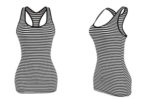 [DOKiDOKi] Striped Tank Top Dress (Black and White) Bodycon Sexy Mini Skirt Sleeveless Sexy