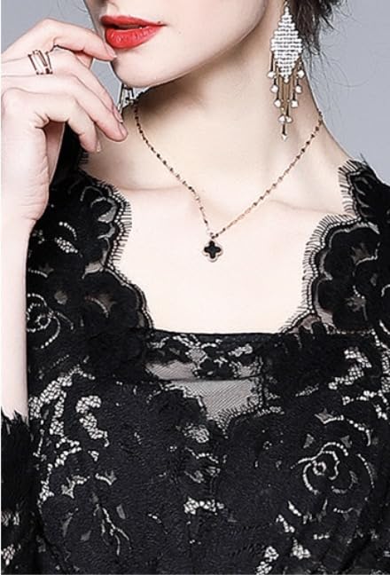 EightSTAR Dress Party Dress with Wedding Midi Long For Women In Their and 40s Sleeves, Dress, Dress, A-Line, See-Through, Sleeves, Ruffles, Stylish,