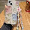Flower Foreign Trade Applicable Iphone17pro Mobile Phone Case Apple 15 Anti-drop 14 Bracelet 13promax New 16x