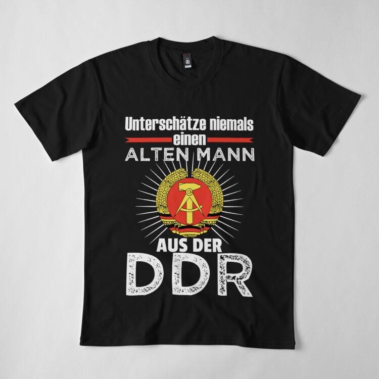 

Men Premium Cotton Harajuku T-Shirt Ddr Germany Old Man Saying Print Tees Funny Style Round Neck Cotton T-shirt Casual T-Shir... S разноцветный
