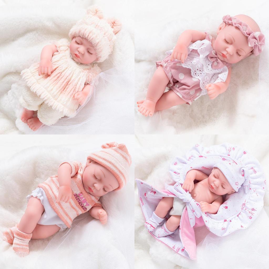 Reborn Baby Doll Toy 12in Soft Silicone Sleepwear For Kids And Collectors
