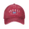 Summer Greece Flag  Baseball Cap Sun  Hot Sale Custom Logo Washed Trucker Hat FeUnisex Unisex Classic Outdoor Sports Baseball Caps