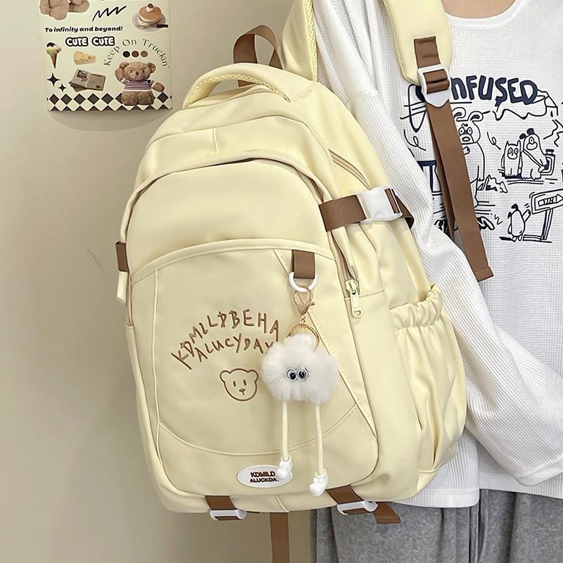 Korean version of fashion embroidered alphabet backpack cross-border nylon large-capacity leisure travel tide school commuter backpack