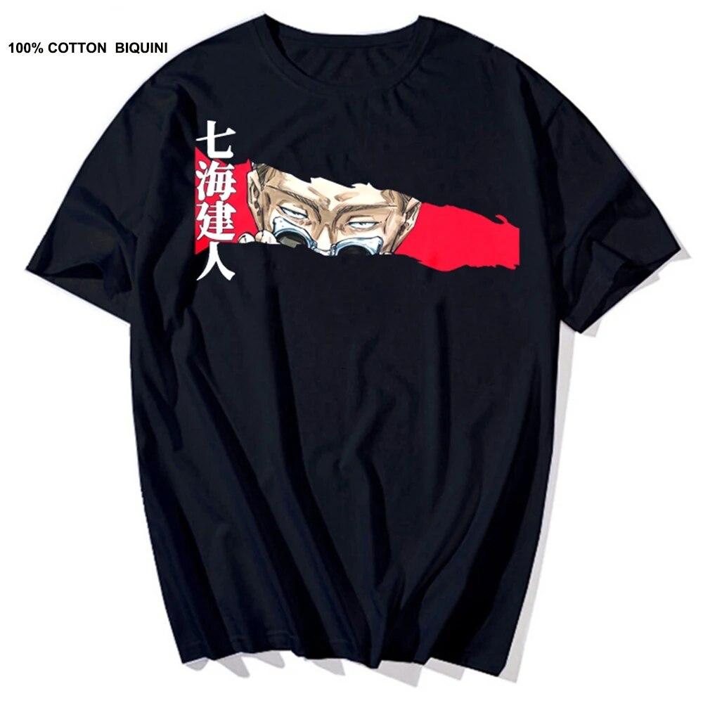 Japońskie anime Jujutsu Kaisen t-shirty unisex Itadori Yuji drukuj koszulki w stylu Harajuku Sukuna fajne unisex 100% bawełniana koszulka z krótkim rękawem