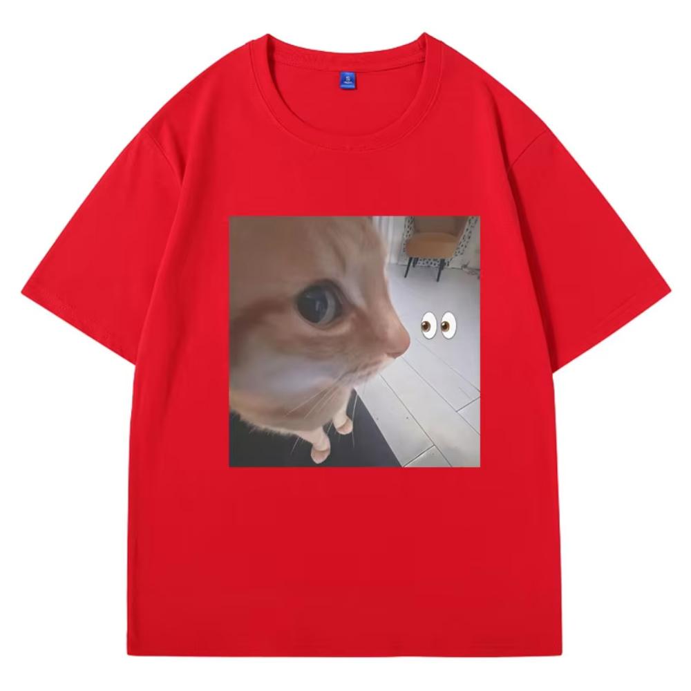 Silly Cat Meme TShirt Funny Graphic Tee for Cat Lovers Cute Humor Gift Clothes Fashion Hip Hop Oversized New Tshirts Men Women