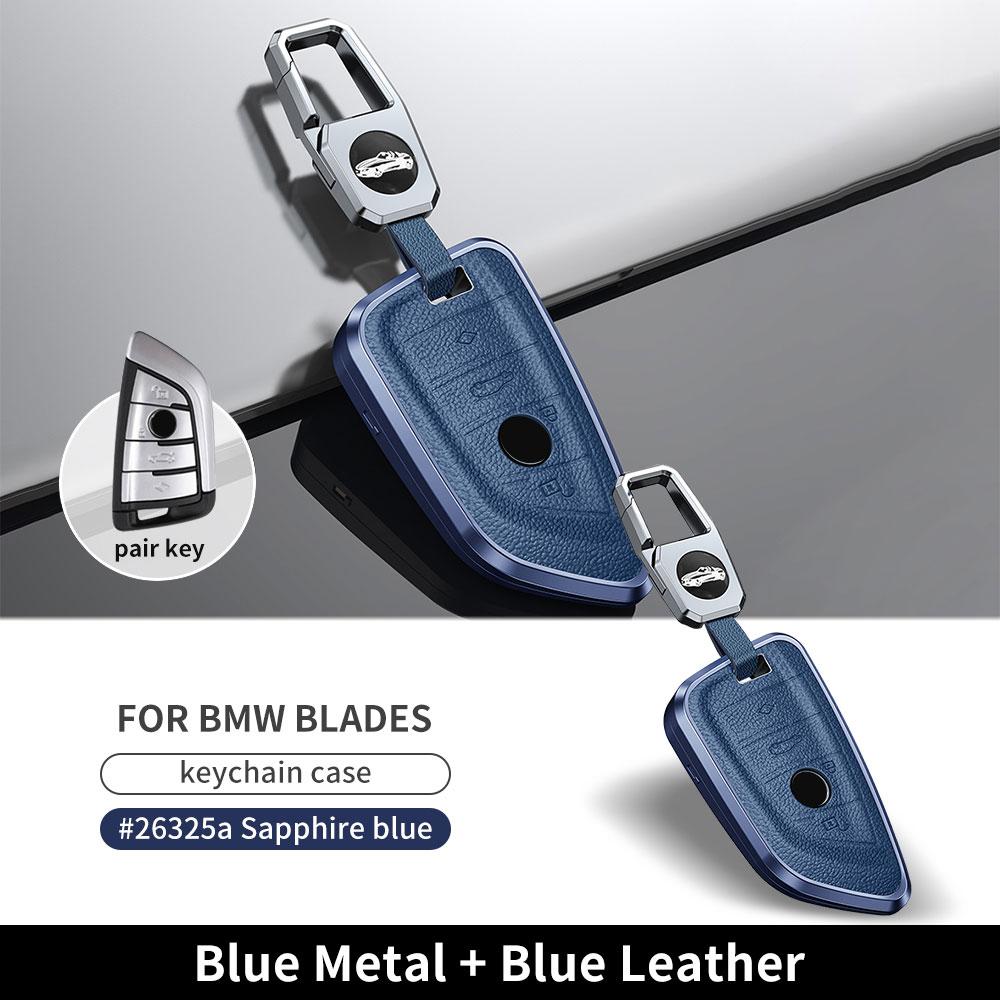 Metal Cowhide Remote New For Bmw G30 G05 X5 F15 X6 F16 7 Series G11 X1 F48 F39 X4 X3 F40 Car Key Case Cover Shell Fob Protector