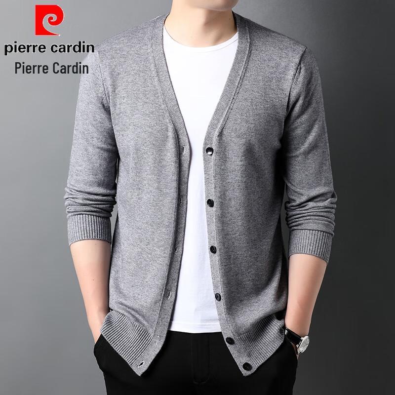 Pierre Cardin Men's V-Neck Knitted Cardigan Sweater