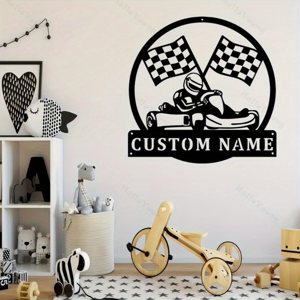 Metal Soccer Ball Wall Art, Personalized Sports Sign for Home Garden Entrance Kitchen Decor
