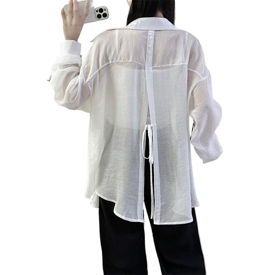 Women's Korean Style Long Sleeve Summer Sun Protection Cardigan - Breathable, Loose, Versatile Outerwear Top