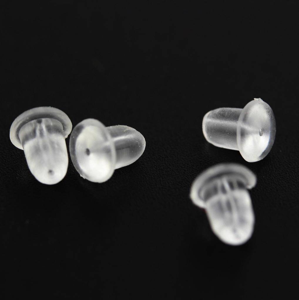 DIY Plastic Transparent Bullet Head Ear Studs/Ear Plugs In Stock