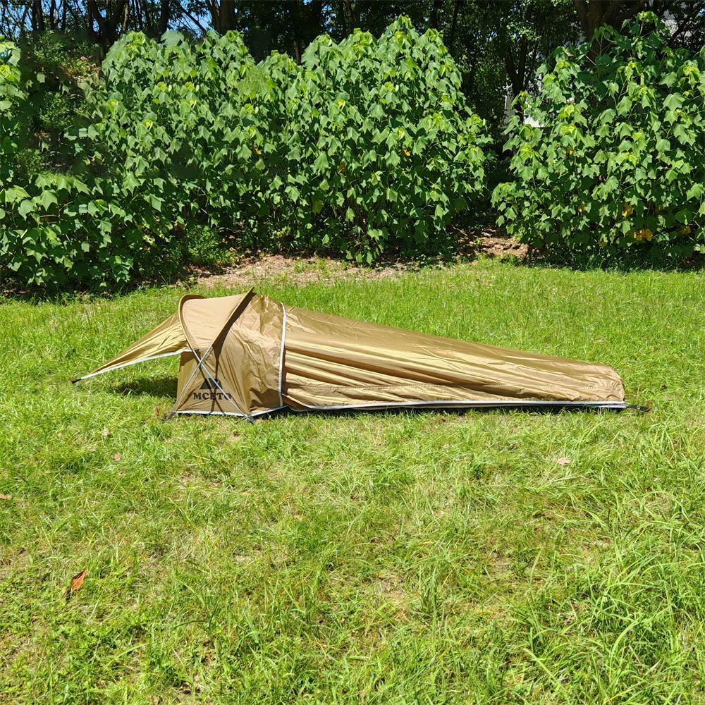 bivy tent for and Ultralight, waterproof, one-person camping, hiking, backpacking.