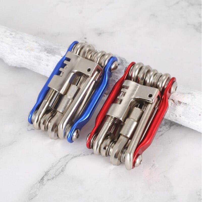 Aluminum Alloy Combination Tool Mountain Bike Repair Car Repair Tool with Chain Cutter Repair Kit