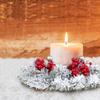 1PC stolní dekorace vánoční prázdninový vrchol vánoční věnec se svícnem