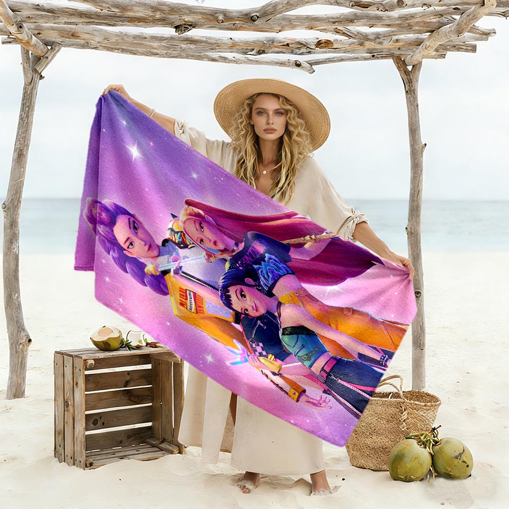 Colorful Fashion Friends Beach Towel Quick-Dry Soft Microfiber Comfortable Lightweight