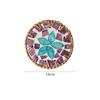 Rattan Shell Coaster Ceramic Heatproof Tea Mat Handwoven Shell Table Mat Decorative Round Coaster Nordic Style