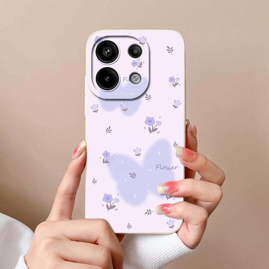 For Xiaomi Poco M6 Pro 4G 5G Casing Fashion Black Coconut Tree Liquid Silicone Soft TPU Cover For XiaomiPocoM6 M6Pro 4G 5G Funda