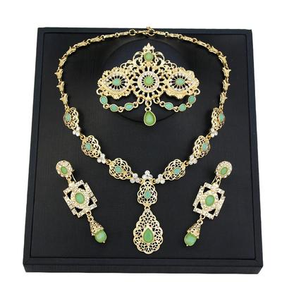 Elegant Bride Smycken Set Kvinnor Drop Earring Brosch Pins Choker Halsband Set Bröllop Bijoux