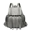 Fashion Rivets Backpacks for Women Shoulder Bags Soft Leather Daypack Luxury Travel Bag Large Capacity Schoolbag Female Bagpack