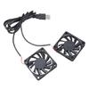 Double USB Cooling Fans DC5V 0.2A 11.5CFM Airflow Oil Bearing For Electronics Cooling 60x60x10mm Silents Operation